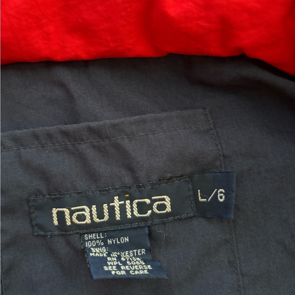 Nautica Red and Blue Raincoat Lightweight Nylon - Picture 5 of 5